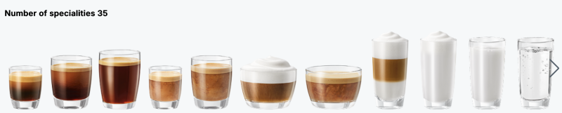 Jura X10 Drinks