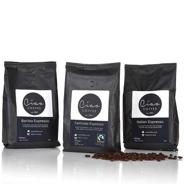 Ciao Fairtrade Organic Coffee Beans 10x500g