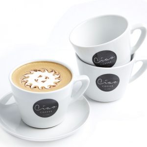 Ciao Cups & Saucers - 6 x 14oz