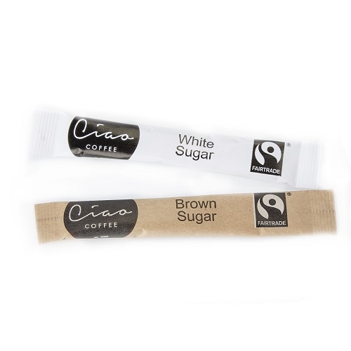 Ciao Fair Trade White Sugar Sticks 1000
