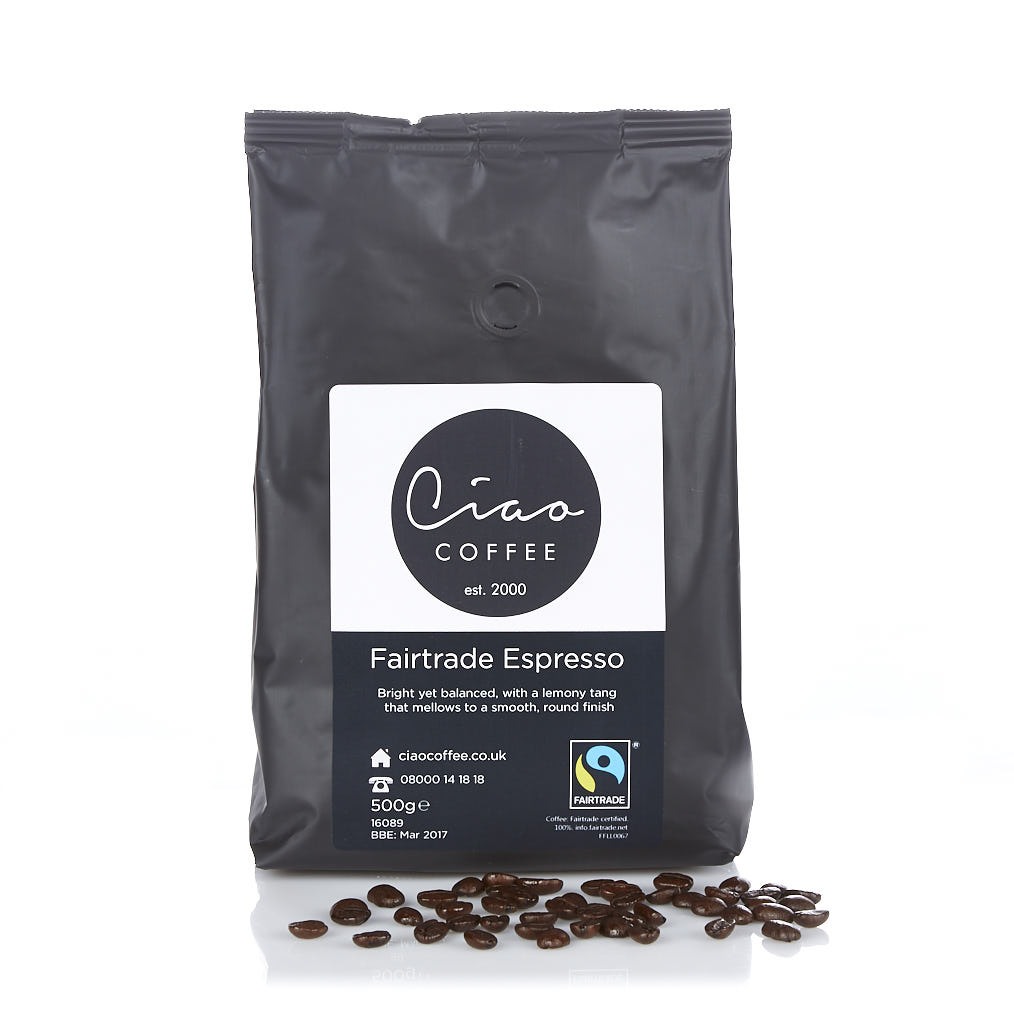 Ciao Fairtrade Organic Coffee Beans 10x500g